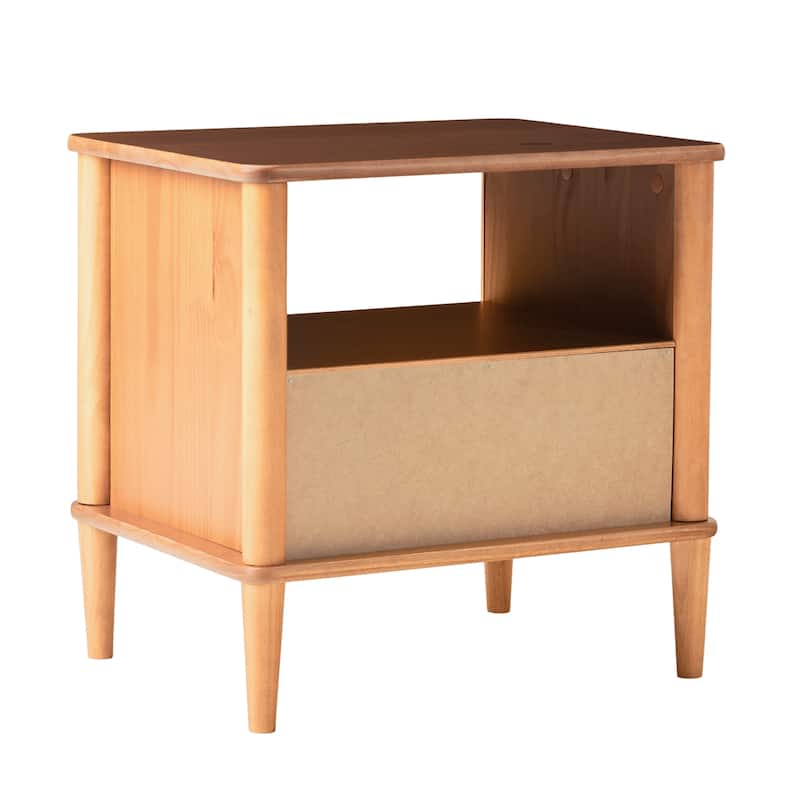 Middlebrook Designs Mid-Century Modern Solid Wood Spindle Nightstand