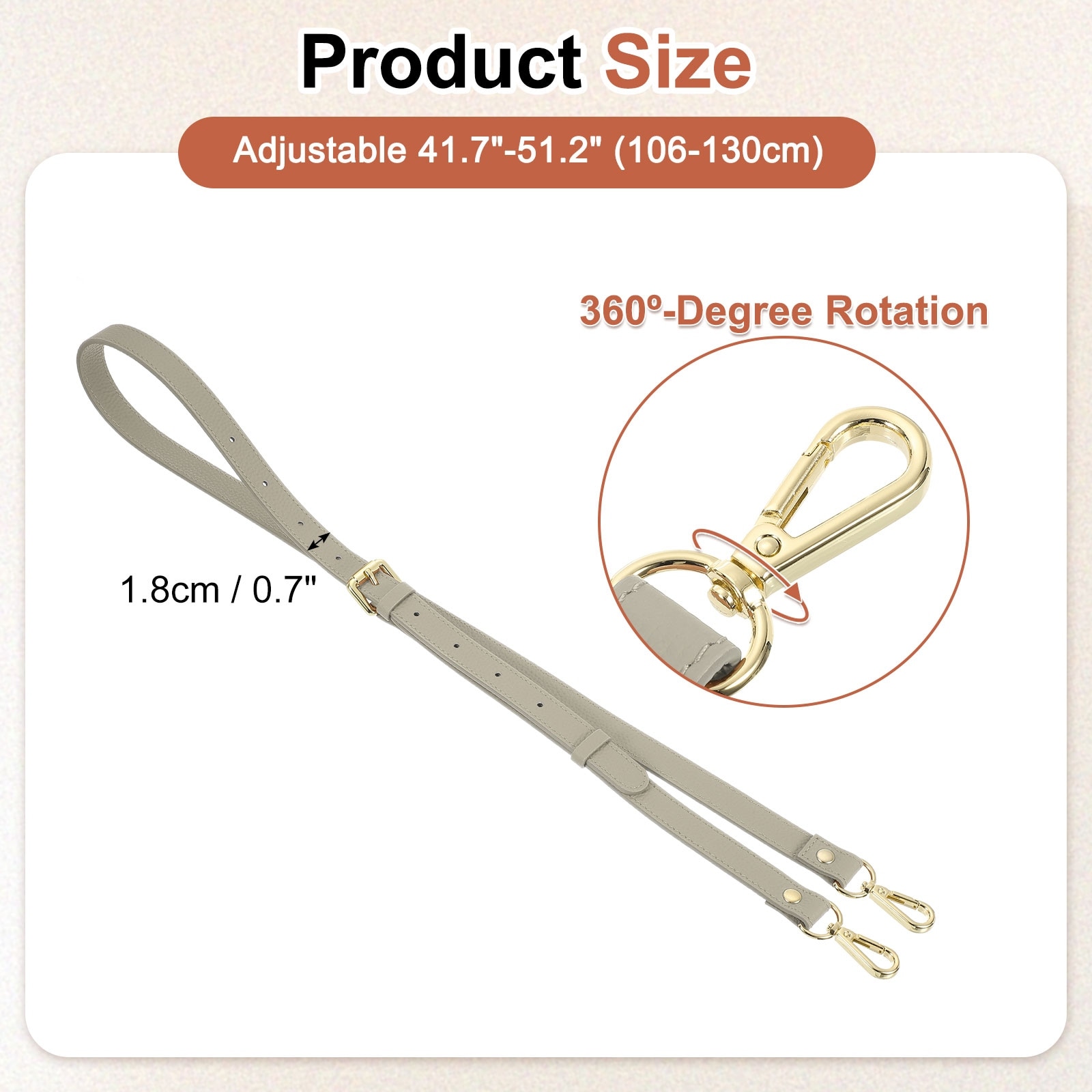 Genuine Leather Purse Strap, Adjustable Crossbody Replacement Straps