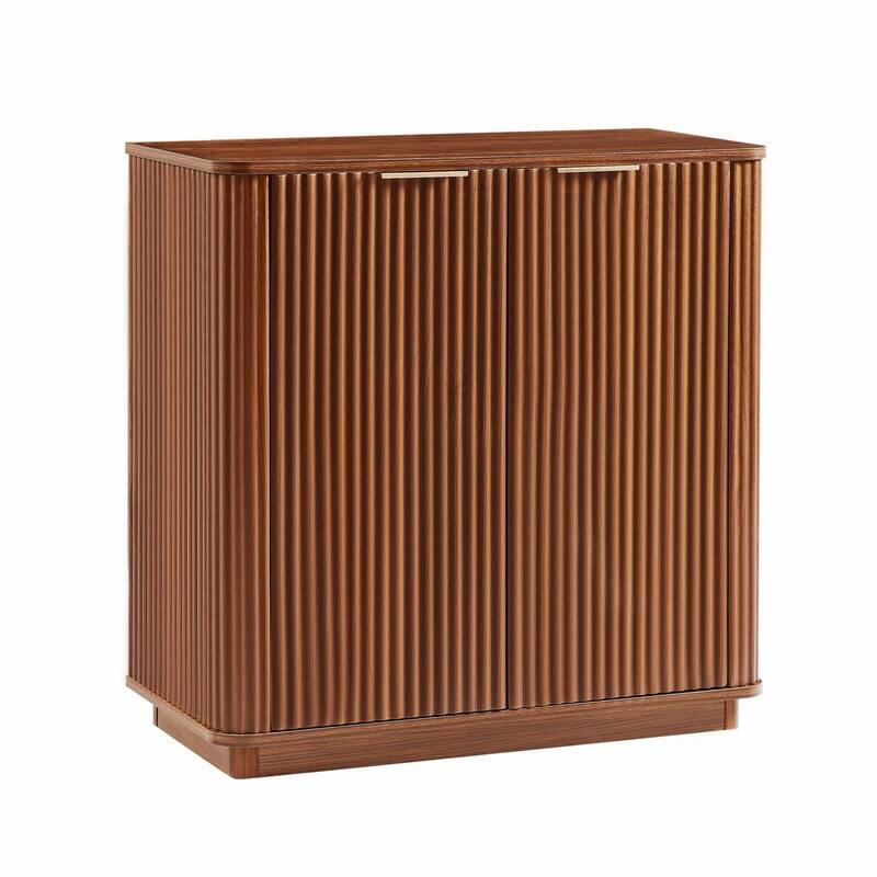 31.5" Buffet Cabinet Sideboard with Storage Curved Wave Design for Living Room and Bedroom Organization