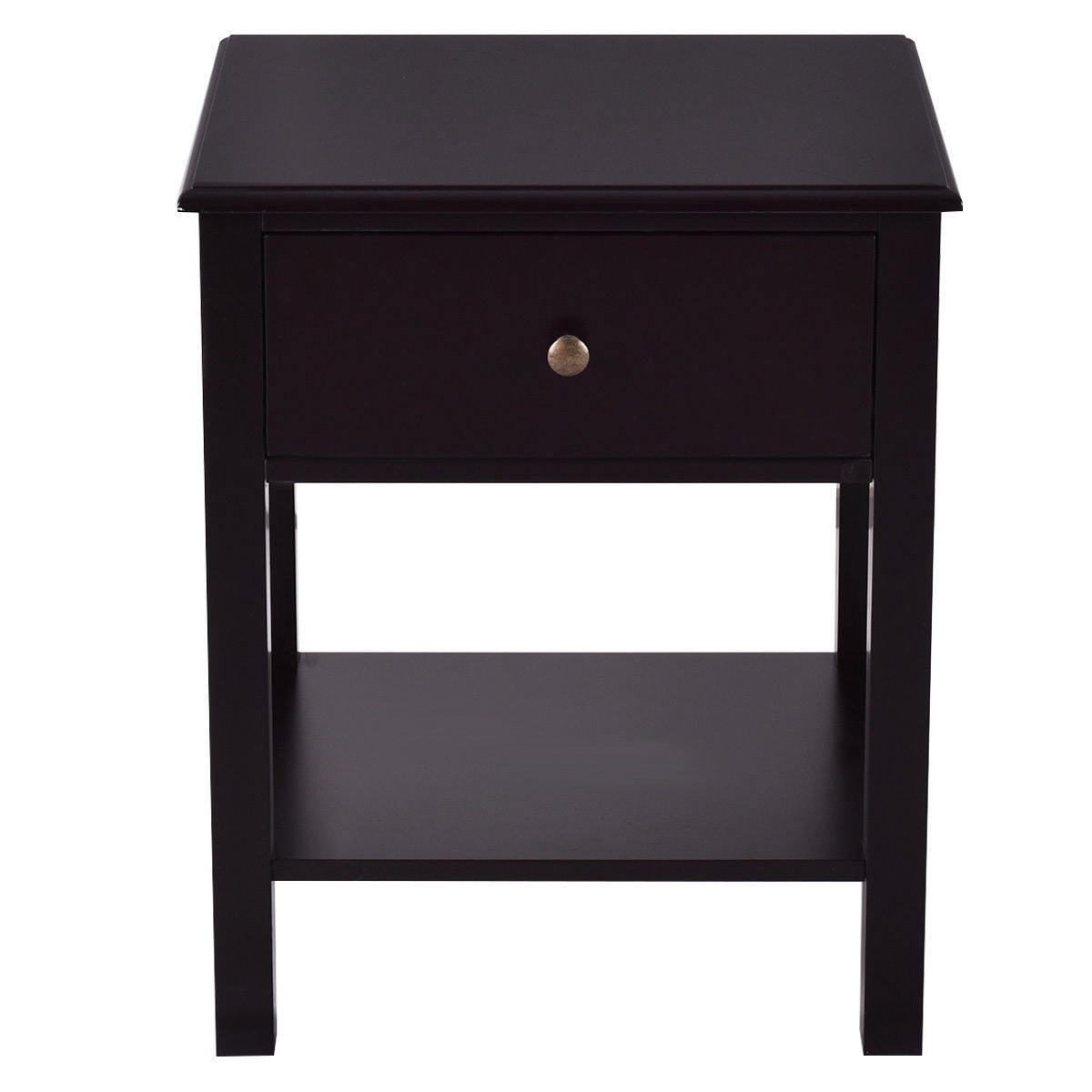 2 PCS Nightstand End Table Storage Display Bedroom Furniture Drawer Shelf Beside 