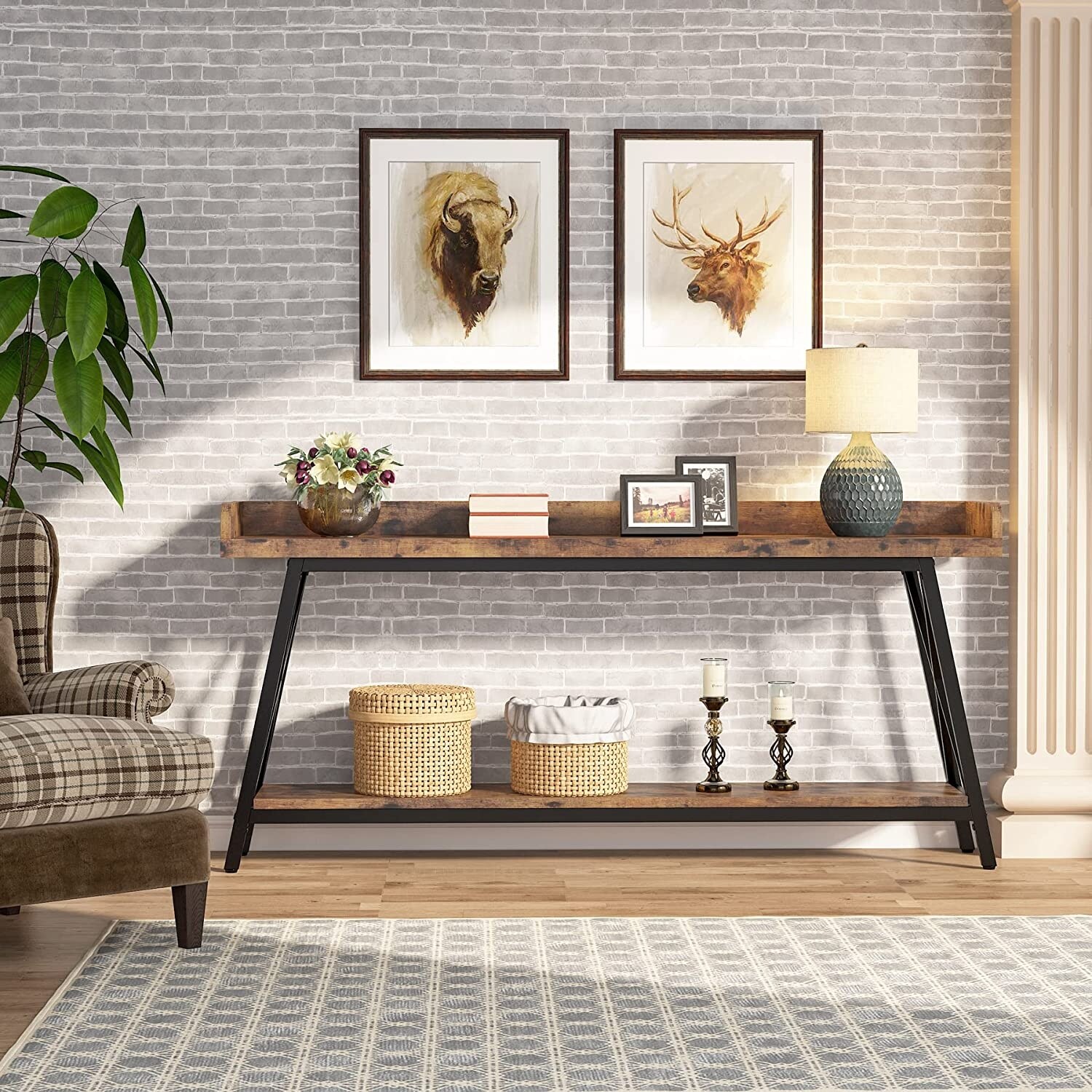 70.9 inch Extra Long Console Table Behind Sofa Couch, Narrow Entryway Table  - On Sale - Bed Bath & Beyond - 35890794