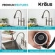 preview thumbnail 19 of 66, Kraus Allyn Traditional 3-Function Bridge Pulldown Kitchen Faucet