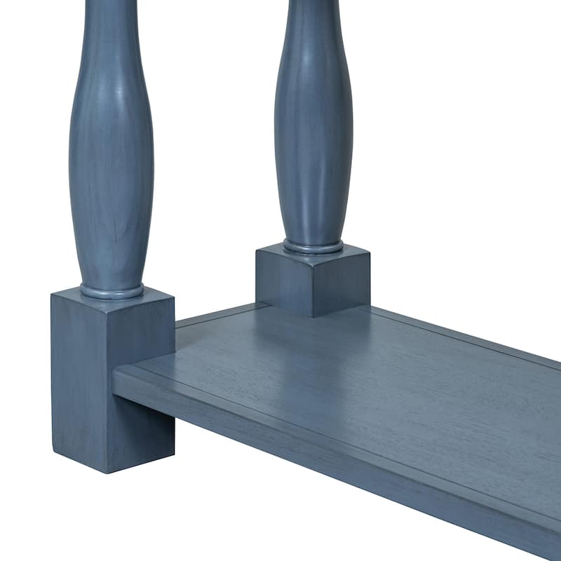 Console Table with Drawers and Shelf