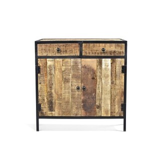 Handmade Timbergirl Wood Iron Sideboard Cabinet