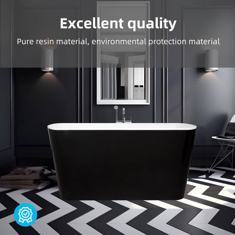 ABRUZZO Acrylic Freestanding Soaking Bathtub with Seat