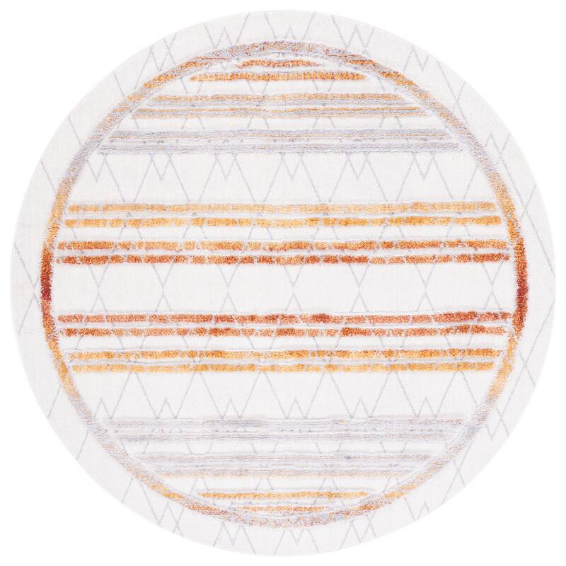 SAFAVIEH Handmade Marrakech Esmira Traditional Rug - 6'7" Round - Grey/Multi