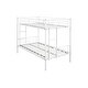 preview thumbnail 6 of 6, White Sturdy Metal Twin Over Twin Bunk Bed with Full-Length Guard Rails, Space-Saving Ladders