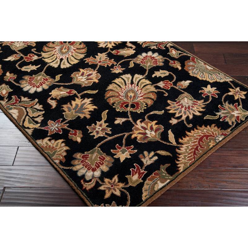 Livabliss Caper Handmade Floral Wool Area Rug