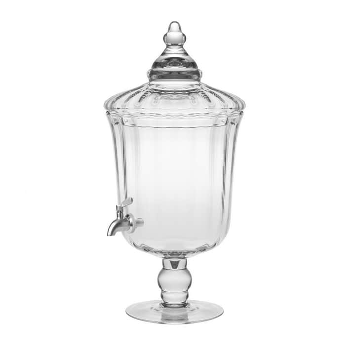 Glass Beverage Dispenser W Stainless Steel knob-Cold-1.8 Gallon(236Oz) - 1.85 Gallon