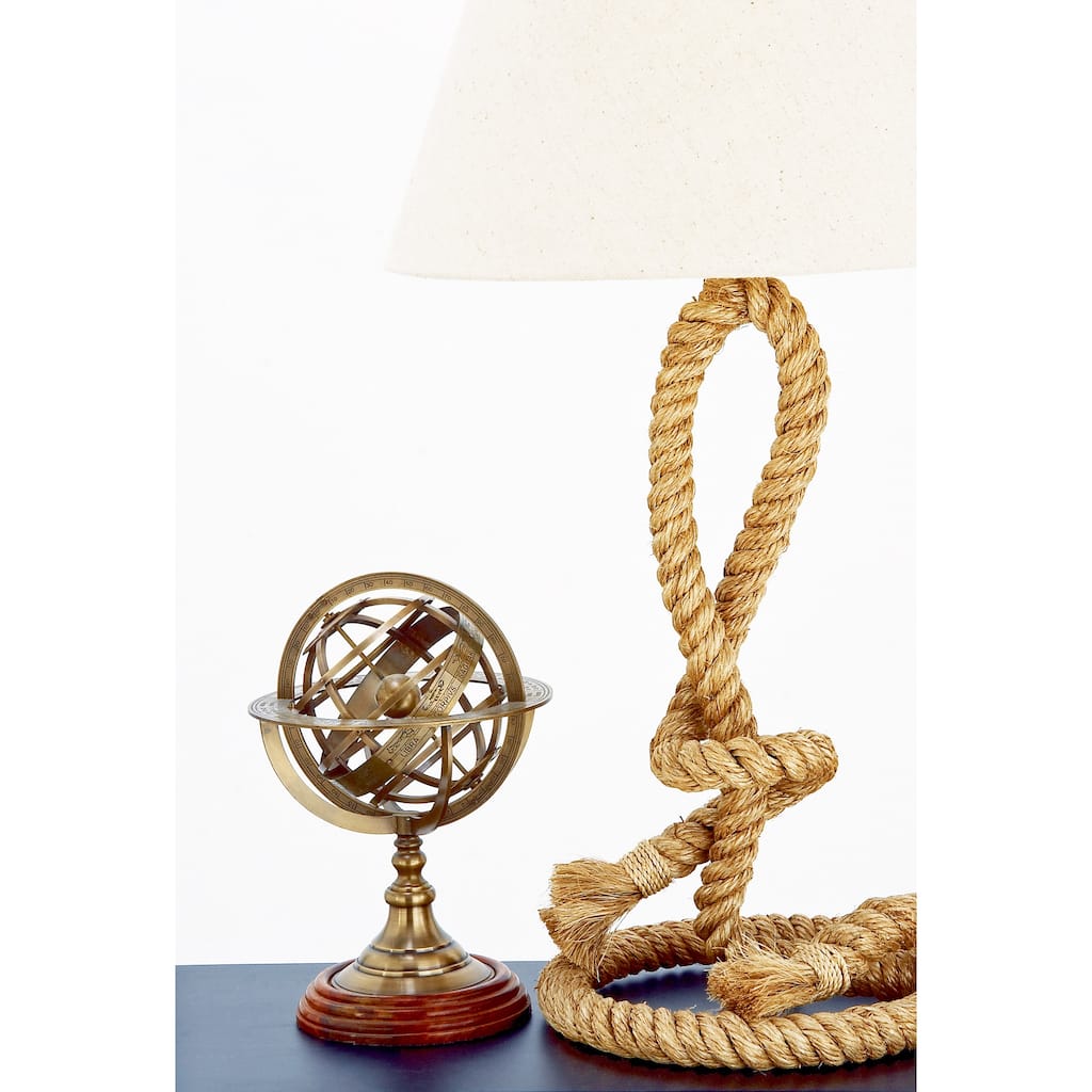 Engraved Brass Tabletop Armillary Nautical Sphere Globe