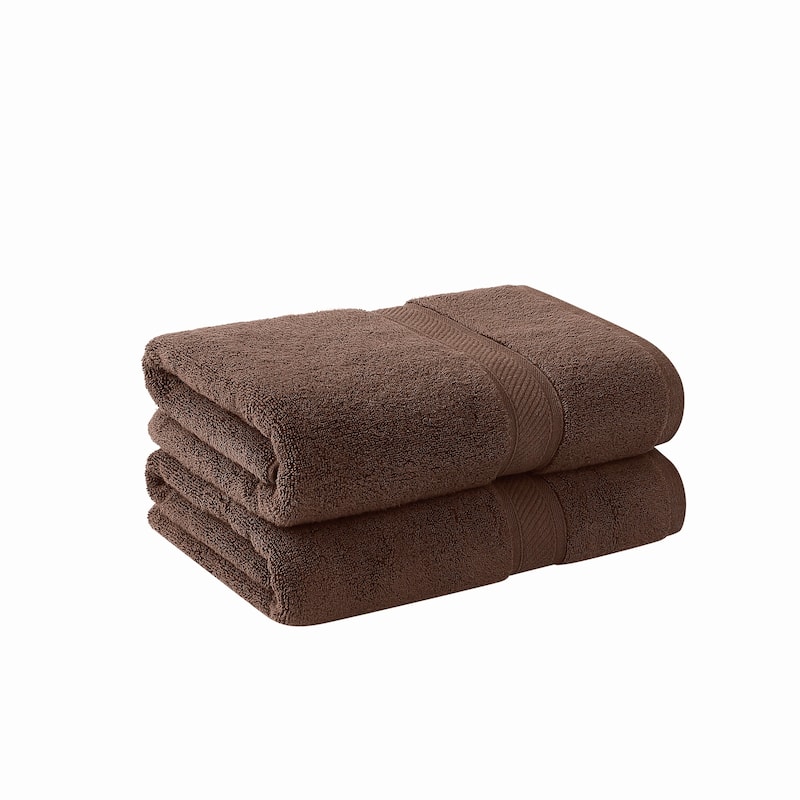 Royal Velvet Regal Plush Towel Collection - 2 Bath Sheets - Brown
