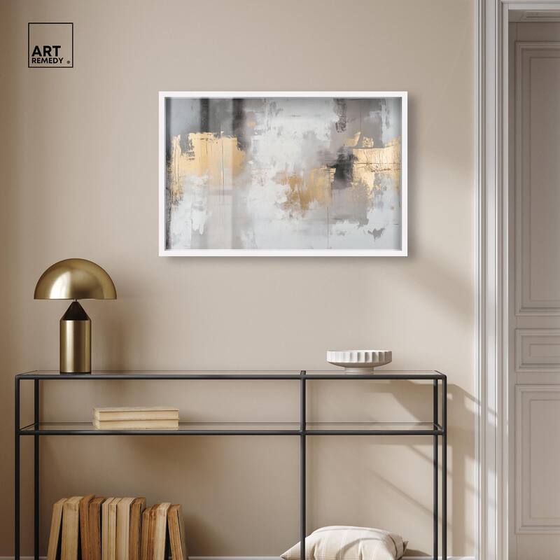 Gilded Gray I Shadowbox by Art Remedy