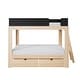 preview thumbnail 20 of 19, Mid-Century Modern Full over Full Bunk Bed with Storage Drawers