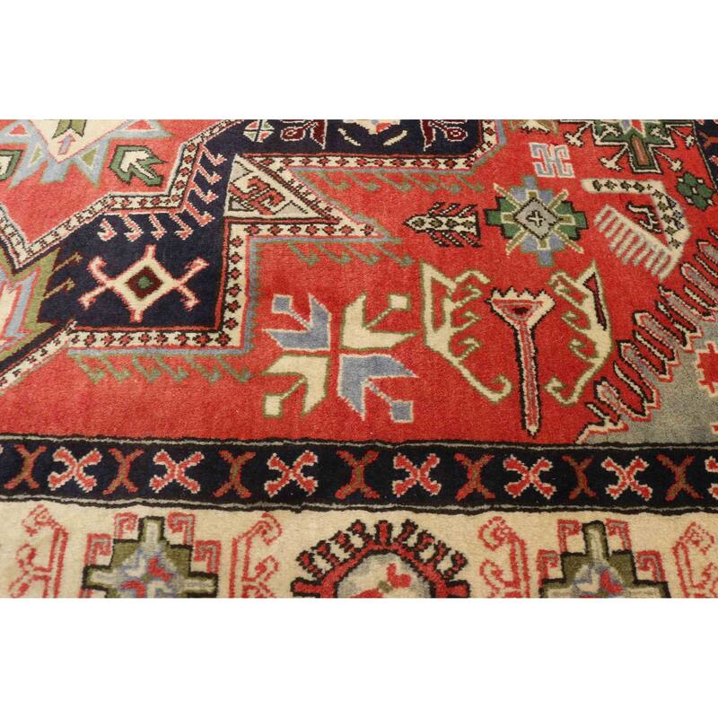 ECARPETGALLERY Hand-knotted Kayseri Vintage Red Wool Rug - 3'5 x 5'0