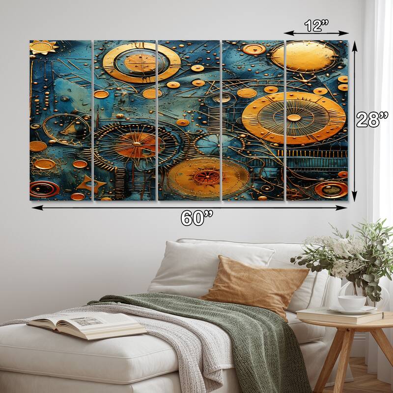 Designart "Grey Buffalo Gentle Guardians I" Animals Multipanel Wall Art Print set