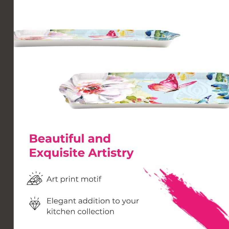 Pimpernel Colorful Breeze Melamine Sandwich Tray - 15.25" x 6.5"