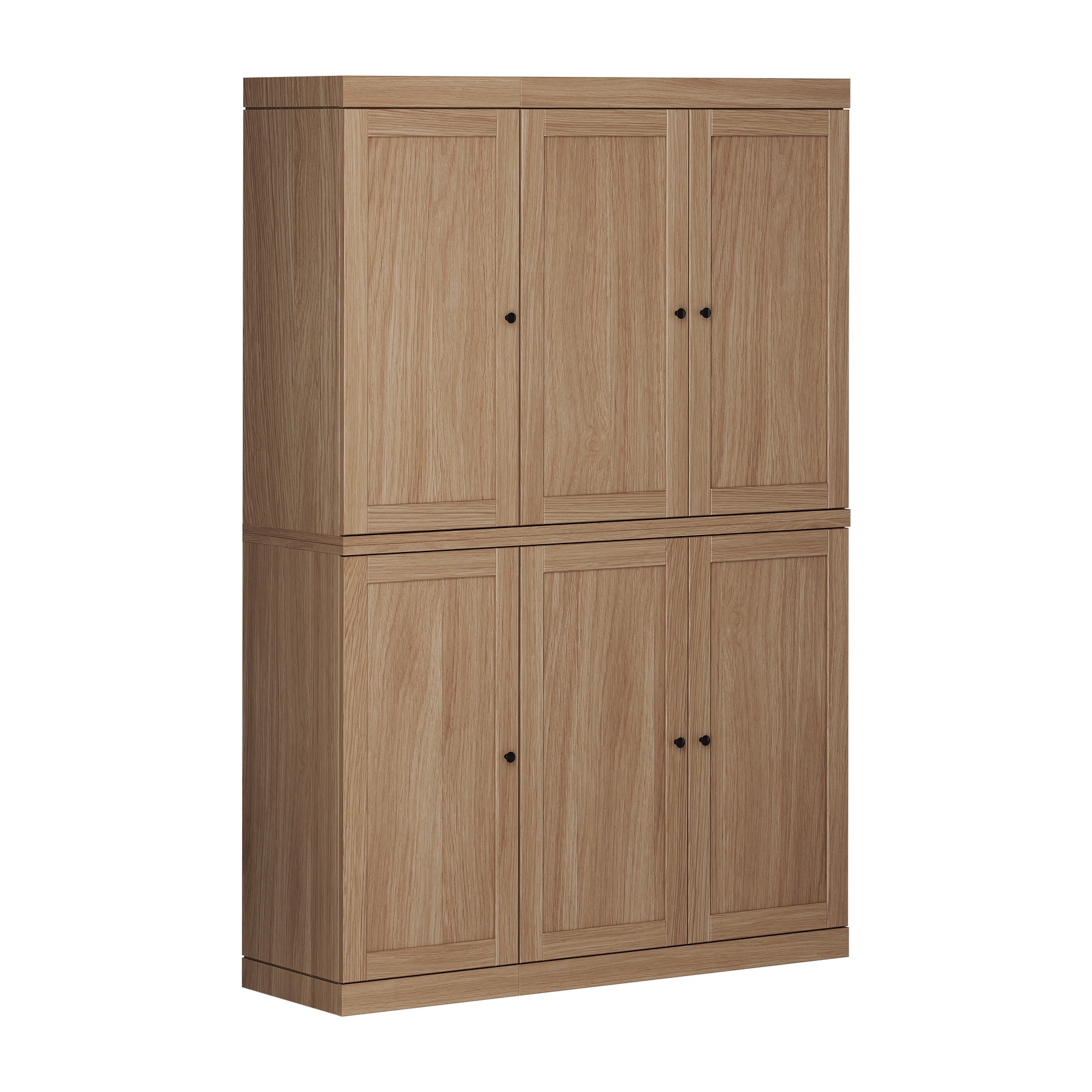 Palace Imports Premium 100% Solid European Oak Hardwood Modular Dining Room Cabinet with Shaker Doors - 48" Wide, 71.5" Tall