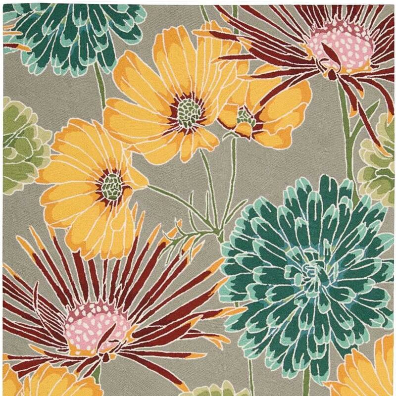 Gega Floral Traditional Stain Resistant Area Rug By HomeRoots - 66' X '42' X '0.5