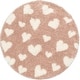 preview thumbnail 4 of 19, Well Woven Haven Hearts Kids Heart Shag Area Rug Pink - 4' Round - Round