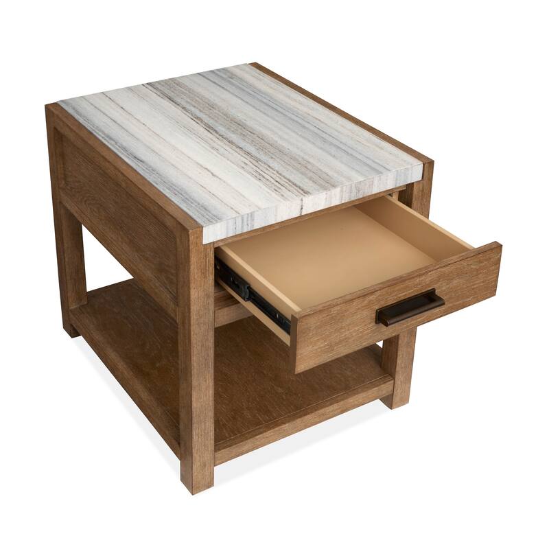 Magnussen Home Plum Creek Sierra Brown Rectangular End Table - 22''W x 26''D x 24''H