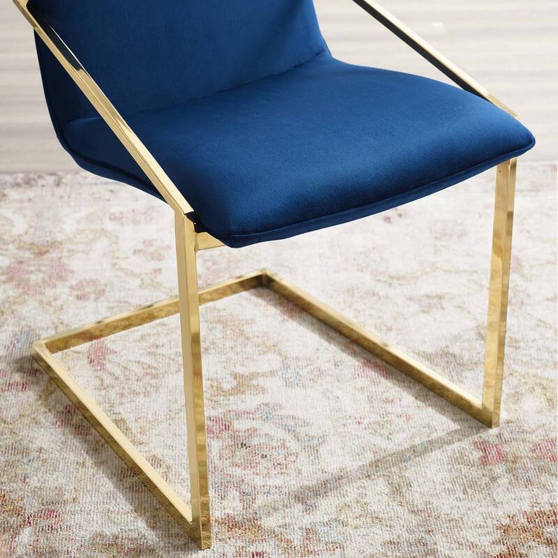 Silver Orchid Wlach Velvet Dining Armchair