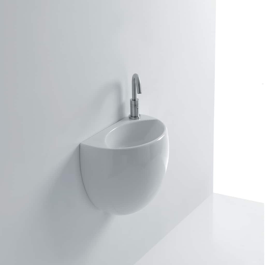 WS Bath Collections Kilo 15-4/5" Ceramic Wall Mounted Bathroom Sink