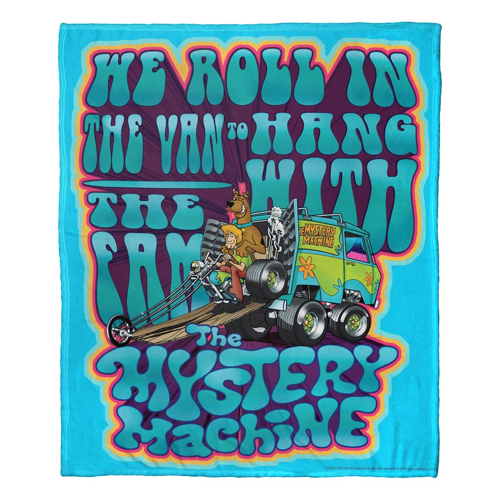 Warner Brothers Scooby Doo Roll in the Van Silk Touch Throw Blanket