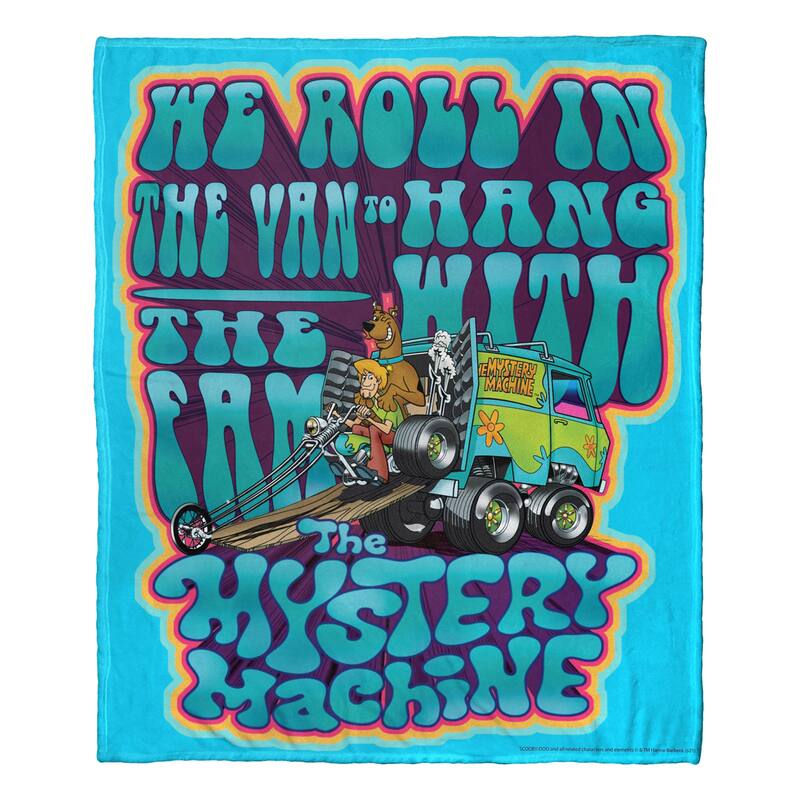 Warner Brothers Scooby Doo Roll in the Van Silk Touch Throw Blanket