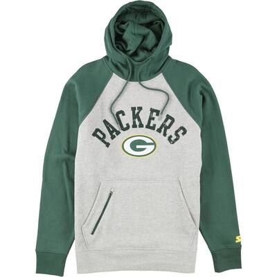STARTER Mens Green Bay Packers Hoodie Sweatshirt,, Grey, Large