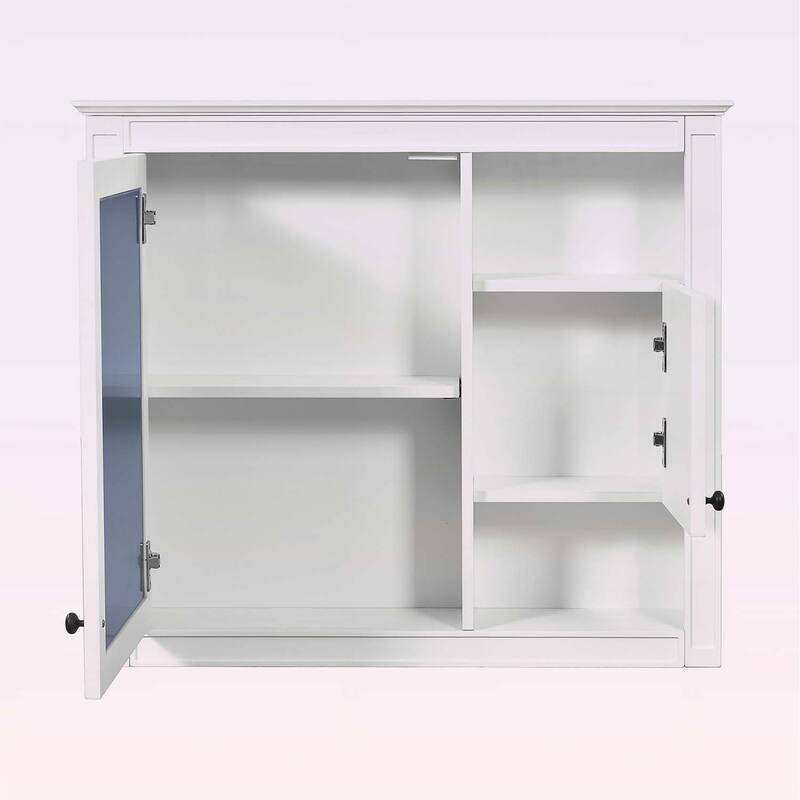 32'' Bathroom Wall Cabinet with Mirror,Medicine Cabinet with 3 Shelves,Over Toilet Storage