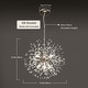 preview thumbnail 79 of 79, 8/9/12/16-Light Modern Linear Sputnik Firework Dandelion Crystal Chandelier