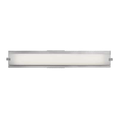 Access Lighting Geneva Vanity Light - Brushed Steel Finish - Dedicated LED - 3000K