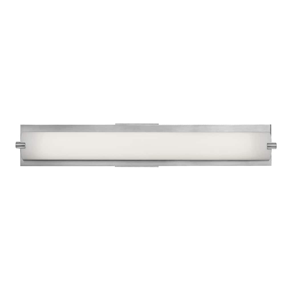 Access Lighting Geneva Vanity Light - Brushed Steel Finish - Dedicated LED - 3000K
