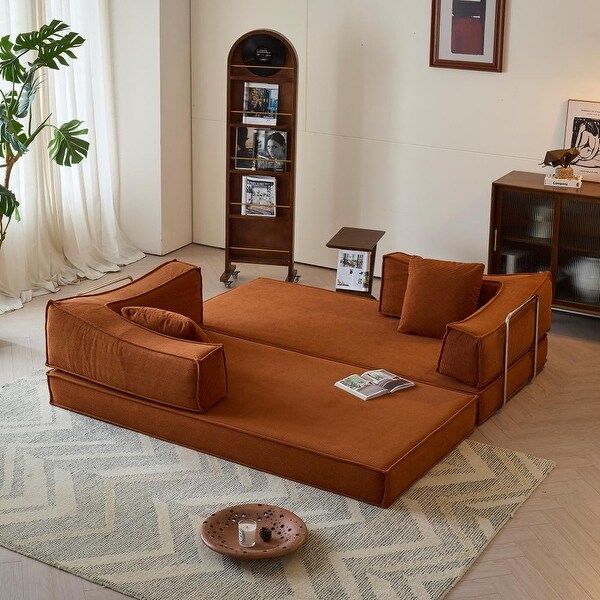 Romision Corduroy Fabric Convertible Sleeper Sofa Bed - Bed Bath