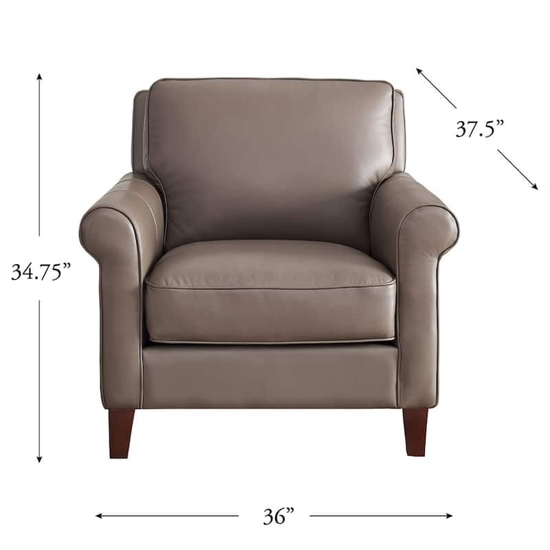 Hydeline Laguna Top Grain Leather Sofa Set, Sofa and Chair - Sofa, Chair