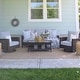 preview thumbnail 31 of 99, MAISON ARTS Extra-Large Patio Wicker Sofa Conversation Set with Coffee Table, Oversize Seat with 5.5'' Thick Padded Cushion