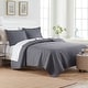 preview thumbnail 1 of 1, Dan River 2 Piece Basket Pinsonic Quilt Set Charcoal - King