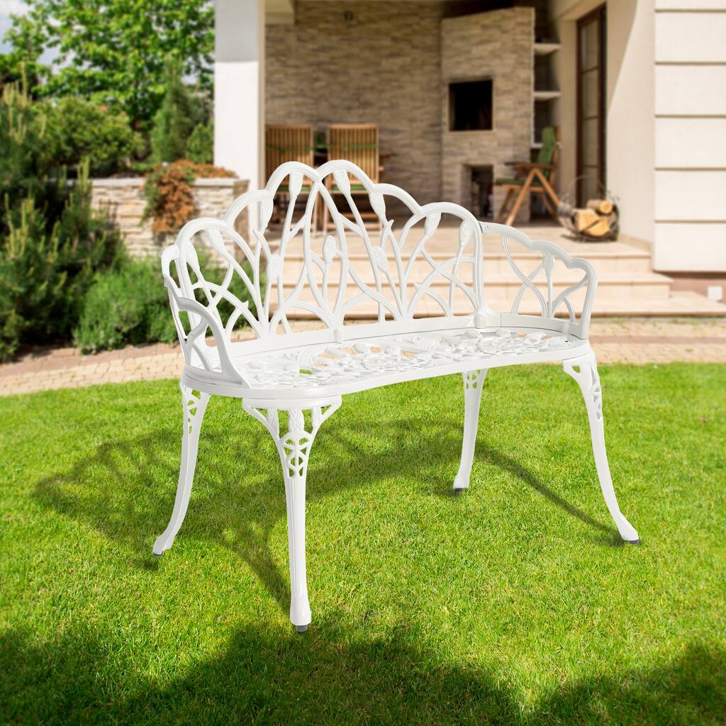 Cast Aluminium Bench (Excluding the table)