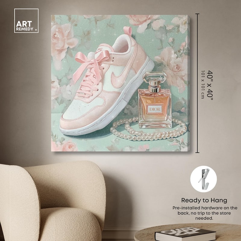 Petite and Cute Sneaker Canvas by Art Remedy, Gallery Wrapped