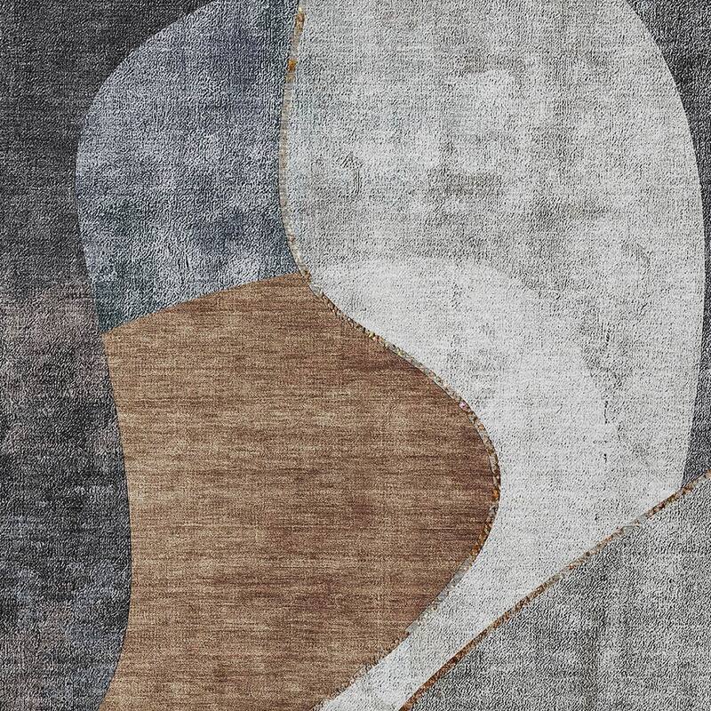 HomeRoots Abstract Transitional Rectangle Outdoor Rug