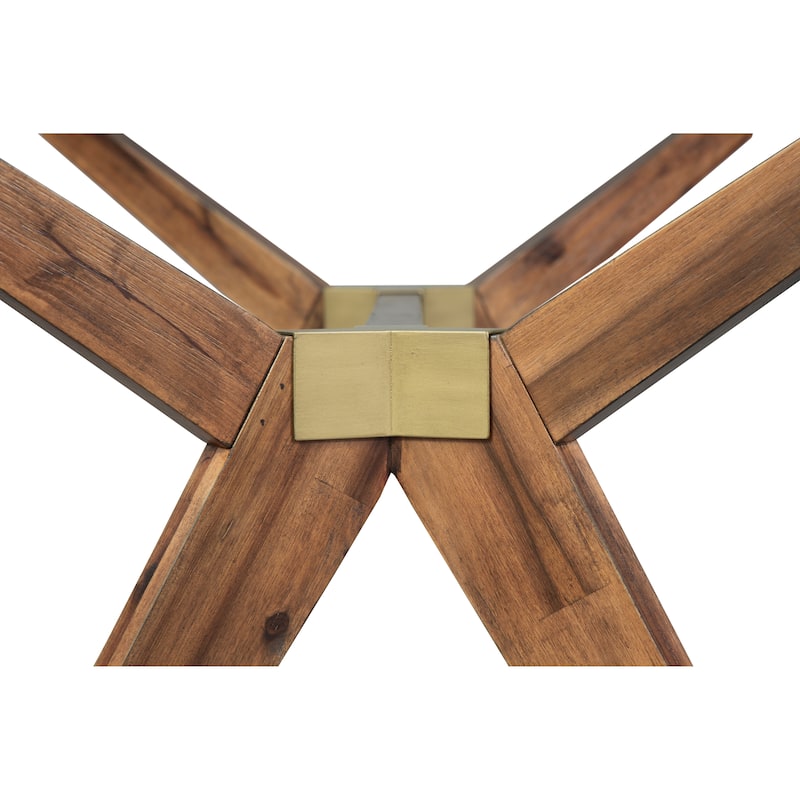 Rye Studio Waldorf Modern Glass Dining Table
