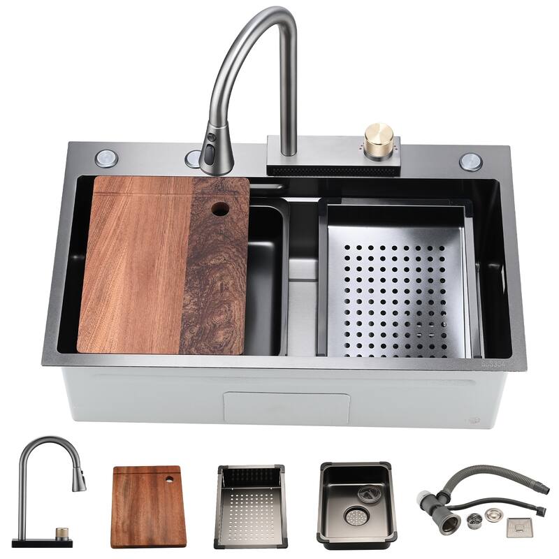 Vanityfair 30" L x 18" W Single Bowl Stainless Steel DropIn Kitchen