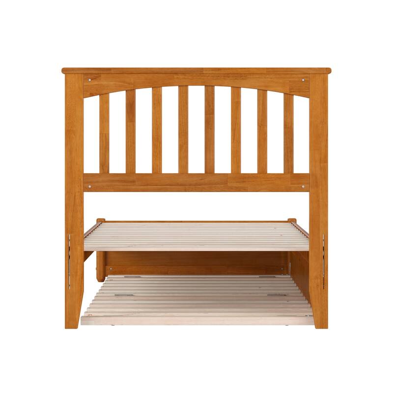 Everett Platform Bed with Panel Footboard and Twin Trundle