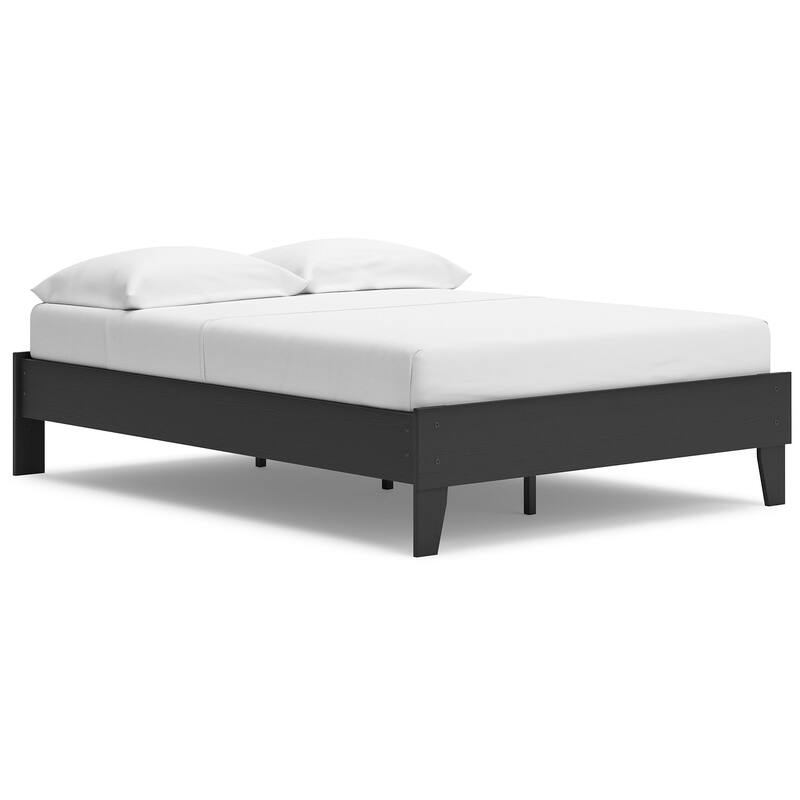 Signature Design by Ashley Socalle Black Panel Platform Bed