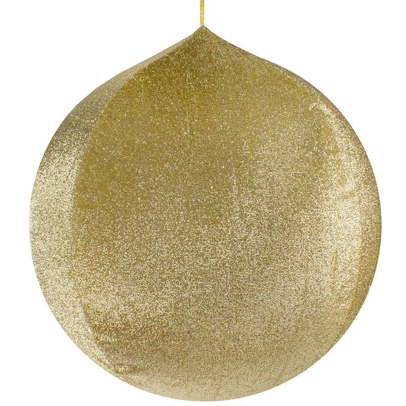 27.5-inch Gold Tinsel Inflatable Christmas Ornament Outdoor Decoration