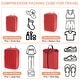 preview thumbnail 9 of 9, 5Set Compression Packing Cube for Travel Waterproof Luggage Organizer Red