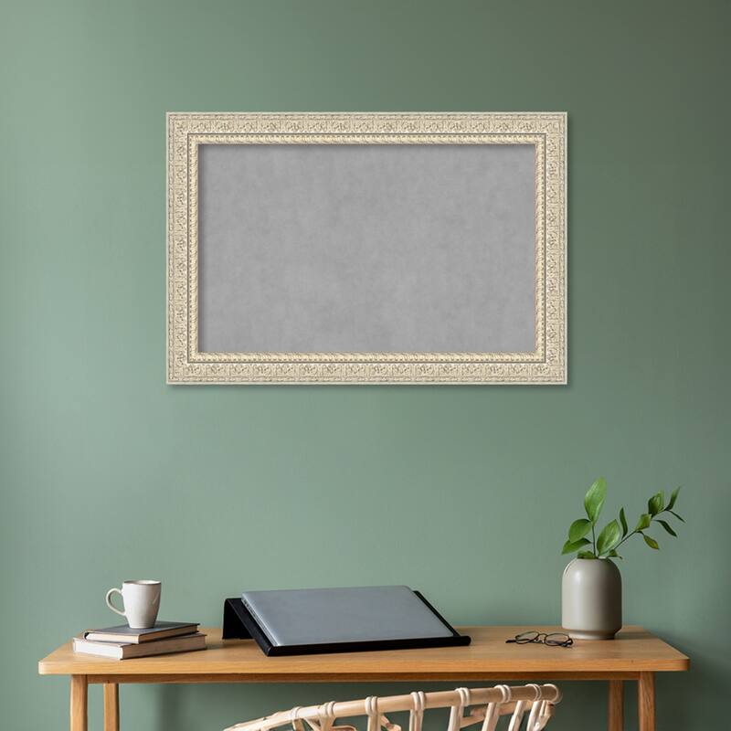 Amanti Art Fair Baroque Cream Framed Magnetic Board