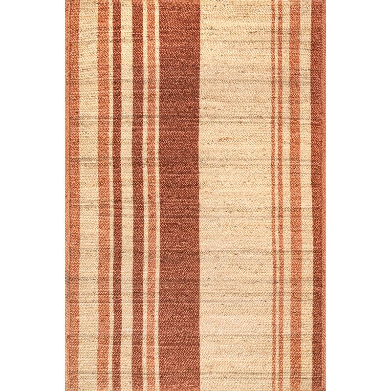 Nuloom Rubi Braided Stripes Jute Area Rug