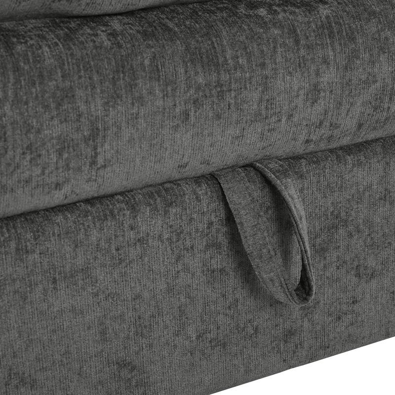 Grey 126" U-Shaped 6 Seater Modular Sofa with Ample Storage, Double Cushions and Customizable Arrangement