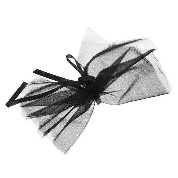 10pcs Flower Wrapping Paper 27.5" Bouquet Floral Clear Mesh Yarn Black